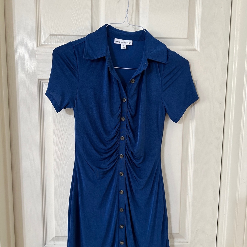 Women's Ruched Polo Dress